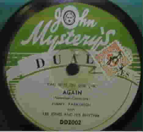 John Mystery DD 78rpm label